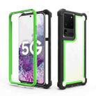 For Samsung Galaxy S21 Ultra 5G Shockproof Space Phone Case(Black Green) - 1