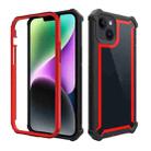 For iPhone 14 Shockproof Space Phone Case (Black Red) - 1