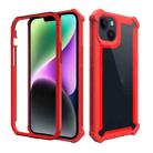 For iPhone 14 Plus Shockproof Space Phone Case (Red) - 1