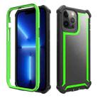 For iPhone 13 Pro Shockproof Space Phone Case (Black Green) - 1
