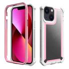 For iPhone 13 Shockproof Space Phone Case(Pink White) - 1