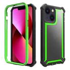 For iPhone 13 Shockproof Space Phone Case(Black Green) - 1