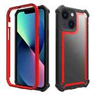 For iPhone 13 mini Shockproof Space Phone Case (Black Red) - 1