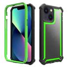 For iPhone 13 mini Shockproof Space Phone Case (Black Green) - 1