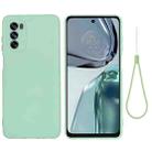 For Motorola Moto G62 5G Pure Color Liquid Silicone Shockproof Full Coverage Phone Case(Green) - 1