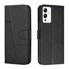 For Infinix Note 12 5G / 12 Pro Stitching Calf Texture Buckle Leather Phone Case(Black) - 1