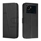 For Infinix Note 12 VIP Stitching Calf Texture Buckle Leather Phone Case(Black) - 1