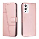 For Infinix Note 12i Stitching Calf Texture Buckle Leather Phone Case(Pink) - 1