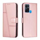 For Infinix Smart 6 Plus Stitching Calf Texture Buckle Leather Phone Case(Pink) - 1