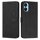 For Tecno Camon 19 Neo Skin Feel Heart Pattern Leather Phone Case(Black) - 1