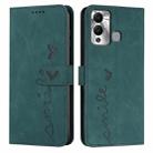 For Infinix Hot 12 Play Skin Feel Heart Pattern Leather Phone Case(Green) - 1