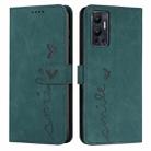 For Infinix Hot 12 Skin Feel Heart Pattern Leather Phone Case(Green) - 1