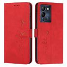 For Infinix Note 12 G96 Skin Feel Heart Pattern Leather Phone Case(Red) - 1