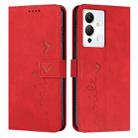 For Infinix Note 12/12 Pro Skin Feel Heart Pattern Leather Phone Case(Red) - 1