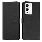 For Infinix Note 12/12 Pro Skin Feel Heart Pattern Leather Phone Case(Black) - 1