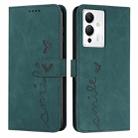 For Infinix Note 12/12 Pro Skin Feel Heart Pattern Leather Phone Case(Green) - 1