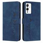 For Infinix Note 12i Skin Feel Heart Pattern Leather Phone Case(Blue) - 1