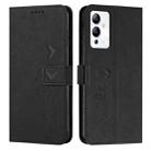 For Infinix Note 12i Skin Feel Heart Pattern Leather Phone Case(Black) - 1