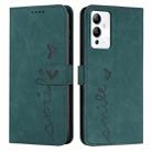 For Infinix Note 12i Skin Feel Heart Pattern Leather Phone Case(Green) - 1