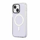 For iPhone 14 ROCK Double-layer Armor Shield MagSafe Magnetic Phone Case (White) - 1