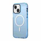 For iPhone 14 ROCK Double-layer Armor Shield MagSafe Magnetic Phone Case (Blue) - 1