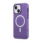 For iPhone 14 ROCK Double-layer Armor Shield MagSafe Magnetic Phone Case (Purple) - 1