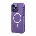 For iPhone 14 Pro ROCK Double-layer Armor Shield MagSafe Magnetic Phone Case(Purple) - 1