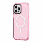 For iPhone 14 Pro ROCK Double-layer Armor Shield MagSafe Magnetic Phone Case(Pink) - 1