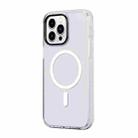 For iPhone 14 Pro Max ROCK Double-layer Armor Shield MagSafe Magnetic Phone Case (White) - 1