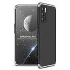 For OPPO A16 GKK Three Stage Splicing Full Coverage PC Phone Case(Black Silver) - 1