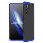 For OPPO A16 GKK Three Stage Splicing Full Coverage PC Phone Case(Black Blue) - 1