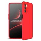 For OPPO A16 GKK Three Stage Splicing Full Coverage PC Phone Case(Red) - 1