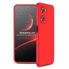 For OPPO A57 4G GKK Three Stage Splicing Full Coverage PC Phone Case(Red) - 1