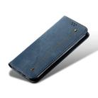 For Galaxy S20 Denim Texture Casual Style Horizontal Flip Leather Case with Holder & Card Slots & Wallet(Blue) - 4