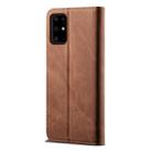 For Galaxy S20 Denim Texture Casual Style Horizontal Flip Leather Case with Holder & Card Slots & Wallet(Brown) - 3