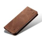 For Galaxy S20 Denim Texture Casual Style Horizontal Flip Leather Case with Holder & Card Slots & Wallet(Brown) - 4