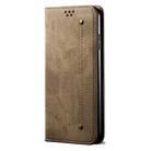 For Galaxy S20 Denim Texture Casual Style Horizontal Flip Leather Case with Holder & Card Slots & Wallet(Khaki) - 2