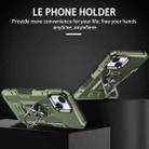 For iPhone 14 Plus Ring Holder Armor Hybrid Phone Case (Green) - 2