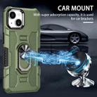For iPhone 14 Plus Ring Holder Armor Hybrid Phone Case (Green) - 3