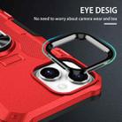 For iPhone 13 Ring Holder Armor Hybrid Phone Case(Red) - 4