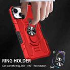 For iPhone 13 Ring Holder Armor Hybrid Phone Case(Red) - 6