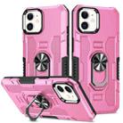 For iPhone 11 Ring Holder Armor Hybrid Phone Case (Pink) - 1