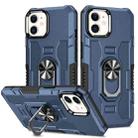 For iPhone 11 Ring Holder Armor Hybrid Phone Case (Blue) - 1