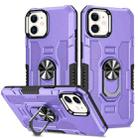 For iPhone 11 Ring Holder Armor Hybrid Phone Case (Purple) - 1