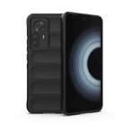 For Xiaomi Redmi K50 Ultra / Xiaomi 12T Magic Shield TPU + Flannel Phone Case(Black) - 1