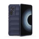 For Xiaomi Redmi K50 Ultra / Xiaomi 12T Magic Shield TPU + Flannel Phone Case(Dark Blue) - 1