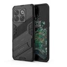 For OnePlus 10T 5G Punk Armor PC + TPU Phone Case with Holder(Black) - 1