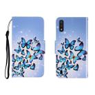 For Galaxy A01 Colored Drawing Horizontal Flip Leather Case with Holder & Card Slot & Wallet(Many Butterflies) - 1