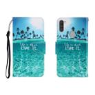 For OPPO A11 Colored Drawing Horizontal Flip Leather Case with Holder & Card Slot & Wallet(Coconut Tree) - 1