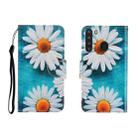 For Galaxy A21 Colored Drawing Horizontal Flip Leather Case with Holder & Card Slot & Wallet(Chrysanthemum) - 1
